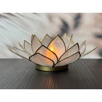 Lotus sfeerlicht naturel goudrand 